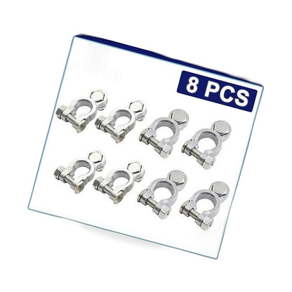 8PCS Car Battery Terminals Positive Negative Connectors Clamp Clip Suitable for