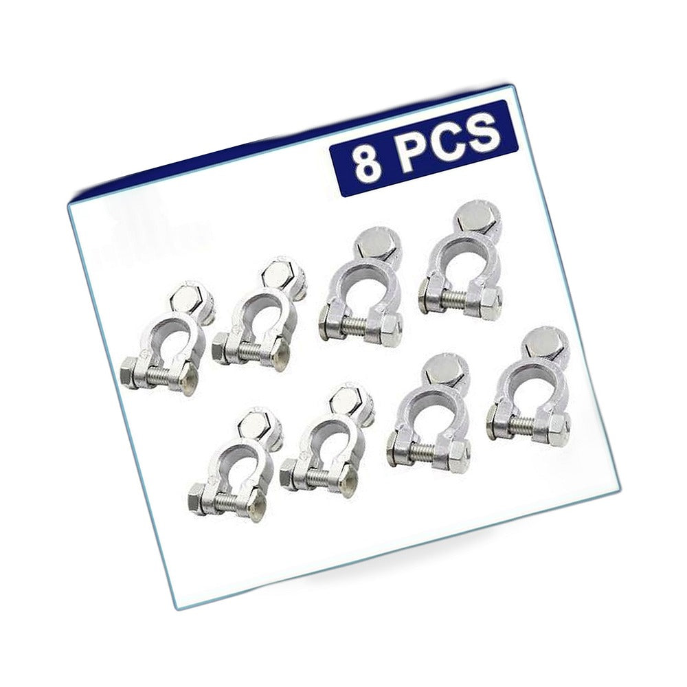 8PCS Car Battery Terminals Positive Negative Connectors Clamp Clip Suitable for