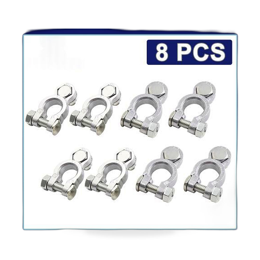 8PCS Car Battery Terminals Positive Negative Connectors Clamp Clip Suitable for