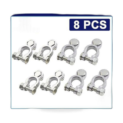 8PCS Car Battery Terminals Positive Negative Connectors Clamp Clip Suitable for