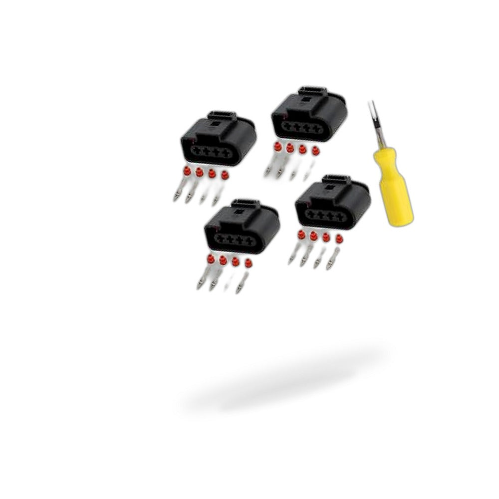 Ignition Coil Connector Repair Kit 4x 4-Way Female Suitable for Audi A1