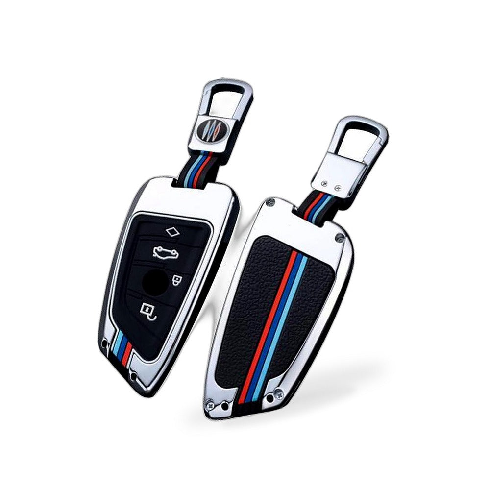 Key Fob Cover Case, Keychain, Metal Shell Cover Compatible for BMW 2 5 6 7 X1 X2 X3 X5 X6 Series - BD2