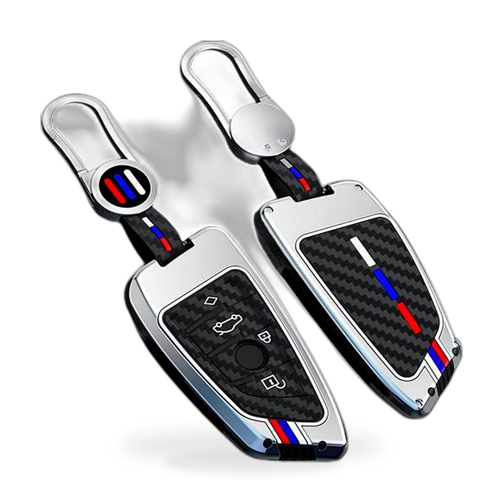 Key Fob Cover Case, Keychain, Metal Shell Cover Compatible for BMW 2 5 6 7 X1 X2 X3 X5 X6 Series - ZT2