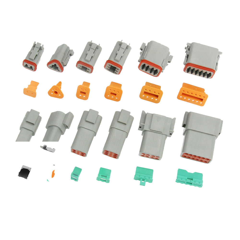750pcs Deutsch DT Connector Kit 2 3 4 6 8 12 Pin With Stamped Contacts Male Female Suitable For Universal Automotive Use