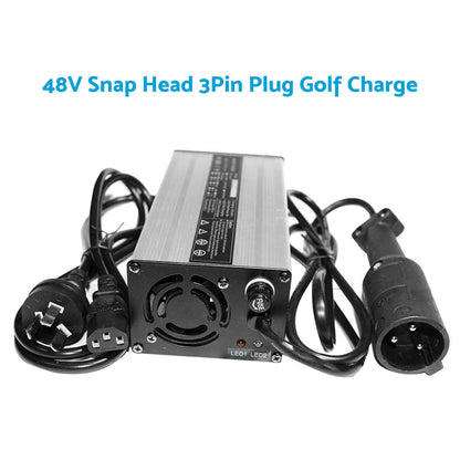 48V 6A Snap-Head 3-Pin Plug Battery Charger Suitable For EZ-GO TXT & Club Golf Cart