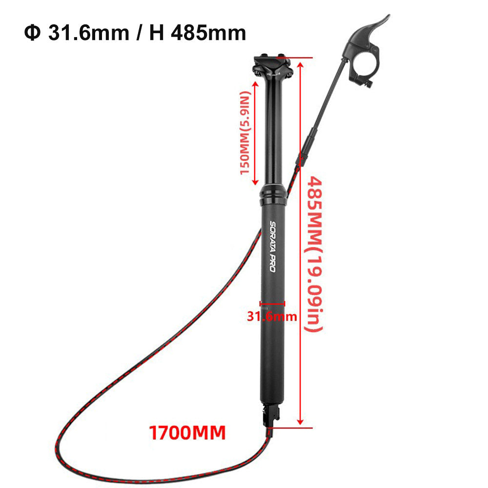 1 Set Bike MTB Dropper Seat Post Internal/External Cable Routing 30. 9/31. 6mm.