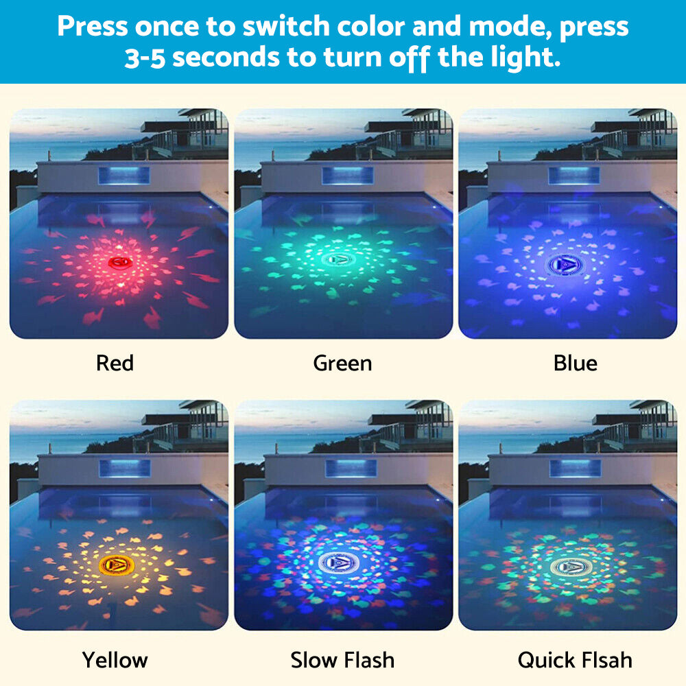 Floating Underwater LED Disco Light Glow Show Lamp Suitable For Swimming Pool, Tub & Spa