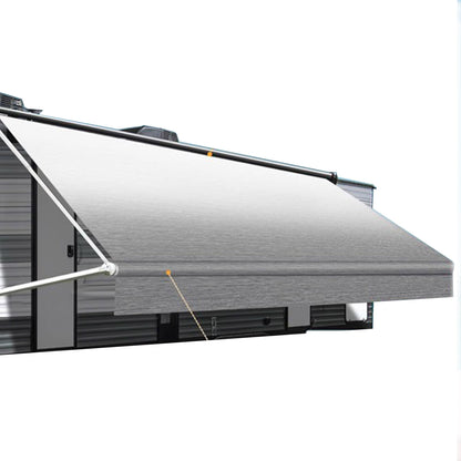 PVC Vinyl Awning Fabric Gray Fade 13-16FT Suitable For RV Caravan Trailer Camper