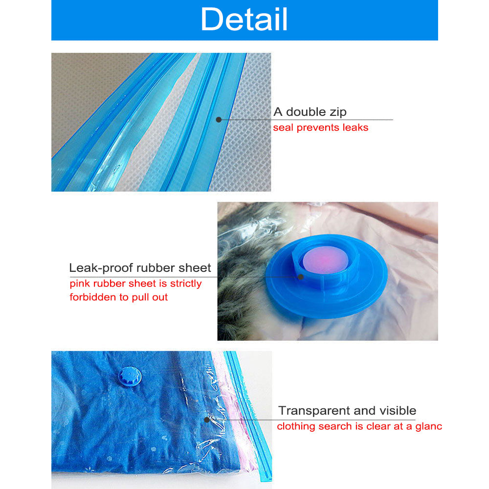 Vacuum Storage Bags Suitable For Clothes, Quilts, Pillows & Cushions Storage.