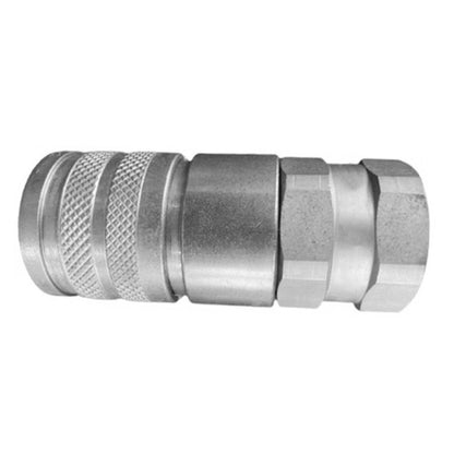 Hydraulic Female Flat Face Coupler Suitable For Bobcat 7246790 1/2in Body 3/4in SAE Thread