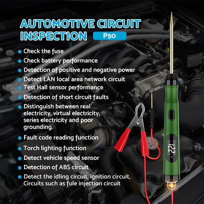 Auto Car Circuit Tester Pen Probe Light Tool Suitable For 6V 12V 24V Vehicle Electrical Systems.