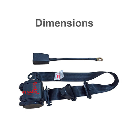 Universal 1 Set 3M 3 Point Retractable Safety Seat Belt Suitable For Truck Strap.