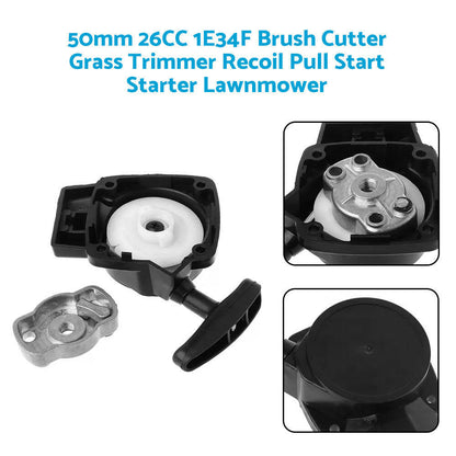 Recoil Pull Start Starter 50mm Suitable For 26CC 1E34F Brush Cutter Grass Trimmer Lawnmower.