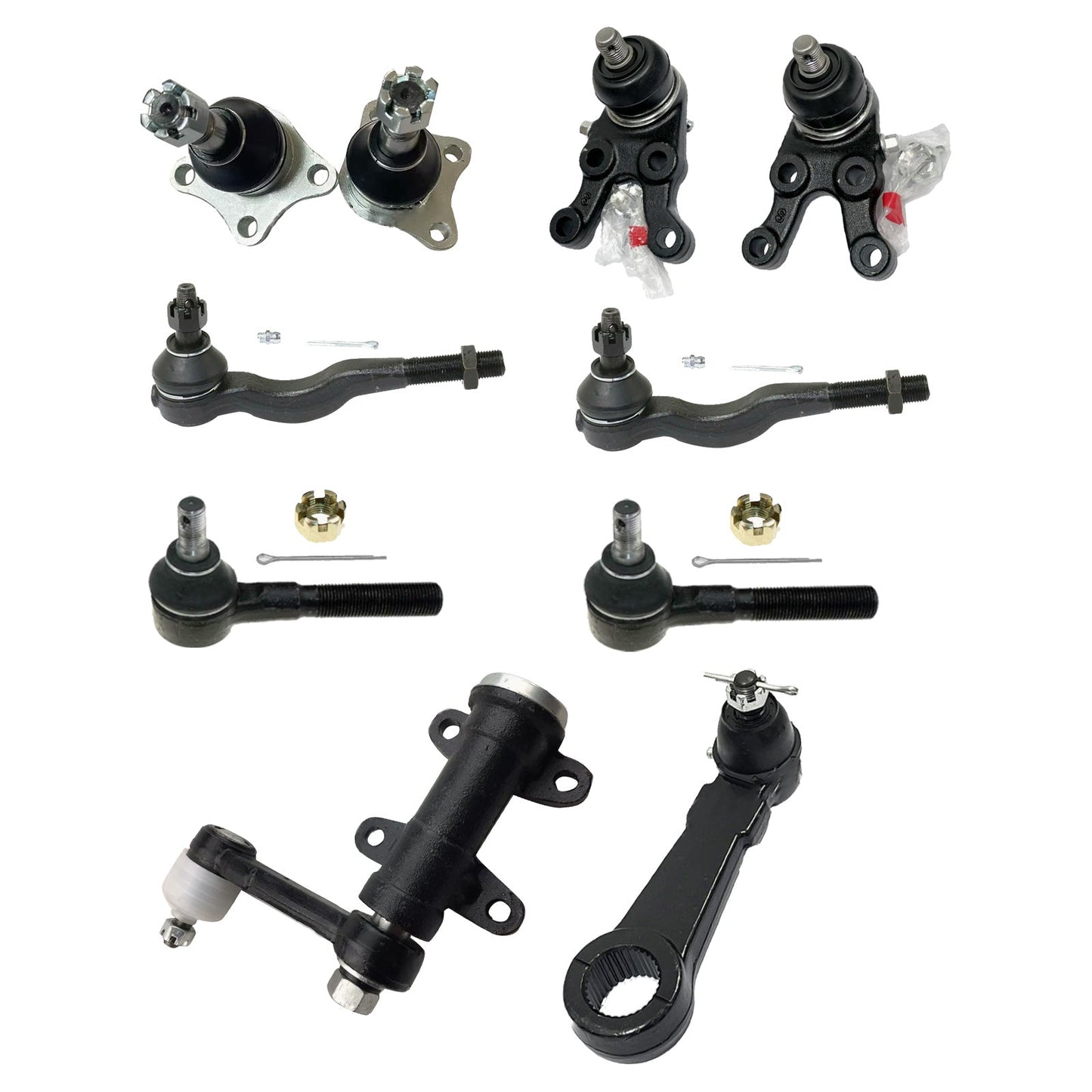 Ball Joints Tie Rods Idler & Pitman Arm Kit Suitable for Mitsubishi Pajero NL