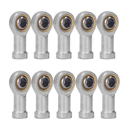 10x Zinc 6mm Female Spherical Plain Rose Joint Bearings Suitable For Left-Hand Threaded Applications