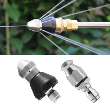 High-Pressure Drain Nozzle Suitable For Sewer Pipe Cleaning With 1 Front & 6 Rear Jets