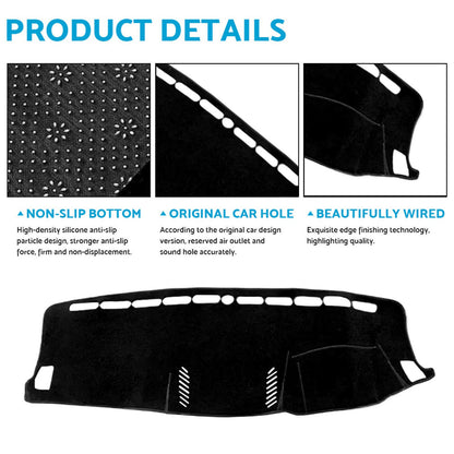 Non Slip Dash Mat Suitable For Ford Ranger PX2 PX3 MK3 XLT XL XLS 2015-2021 Black.