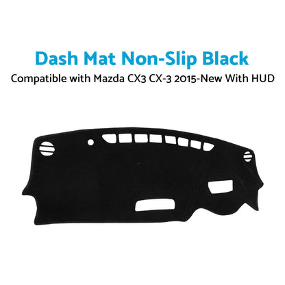 Non-Slip Dash Mat Suitable For Mazda CX3 CX-3 2015-New With HUD Dashboard Cover.