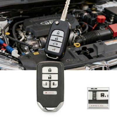 5-Button Smart Remote Key Suitable for Honda Accord Civic CR-V 313.8Mhz ID47.