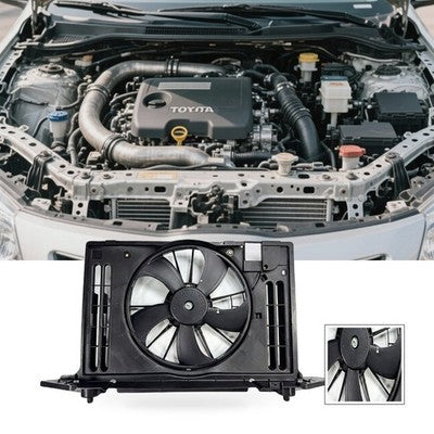 Radiator Fan Assembly Suitable for Toyota Corolla 1.6L 1.8L 2009-2013.