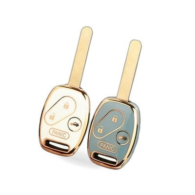 Honda Accord CRV City Fit Civic Car Key Case Key Bag Protective Cover Gold Edge.