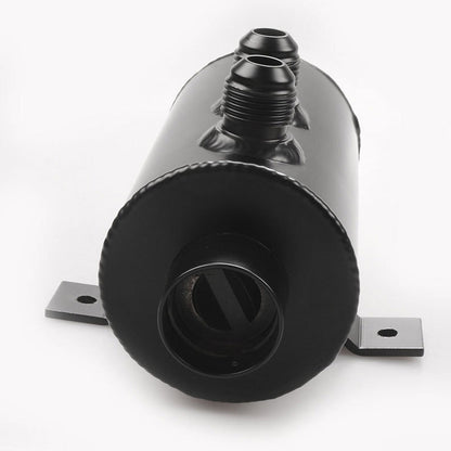 Aluminium Baffled Engine Oil Catch Can 0. 75L 2 Port AN10  3M Hose Fitting Kit.