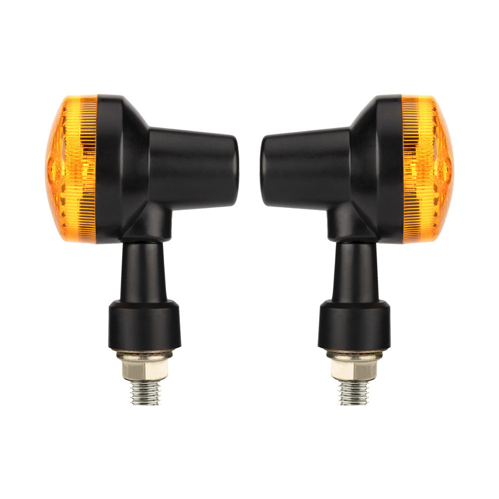 4x Classic Motorcycle Front & Rear Indicators Turn Signal Lights Amber Universal