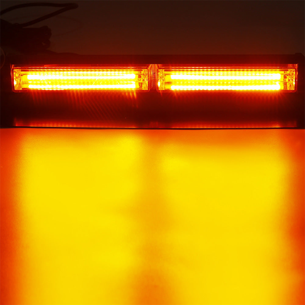 Amber Bar LED Flashing Beacon Strobe Warning Light Car Truck For Windshield Dash.