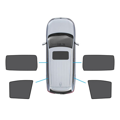2x Rear Port & Triangular Window Magnetic Mesh Sunshades Suitable For Kia Carnival