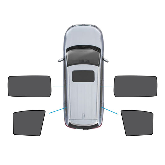 2x Rear Port & Triangular Window Magnetic Mesh Sunshades Suitable For Kia Carnival