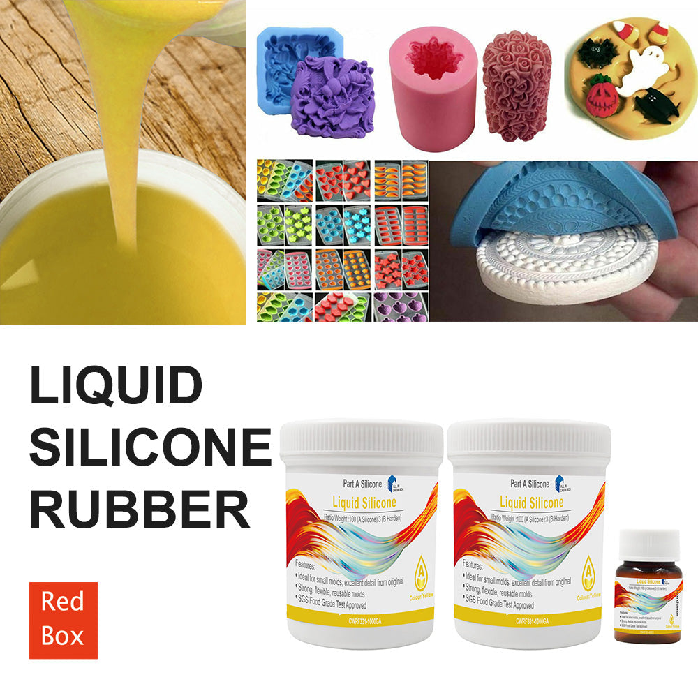 SH25 Liquid Silicone Rubber Mould Making Kit 100 3 Mix - 1Kg 2Kg 5Kg 10Kg Yellow.