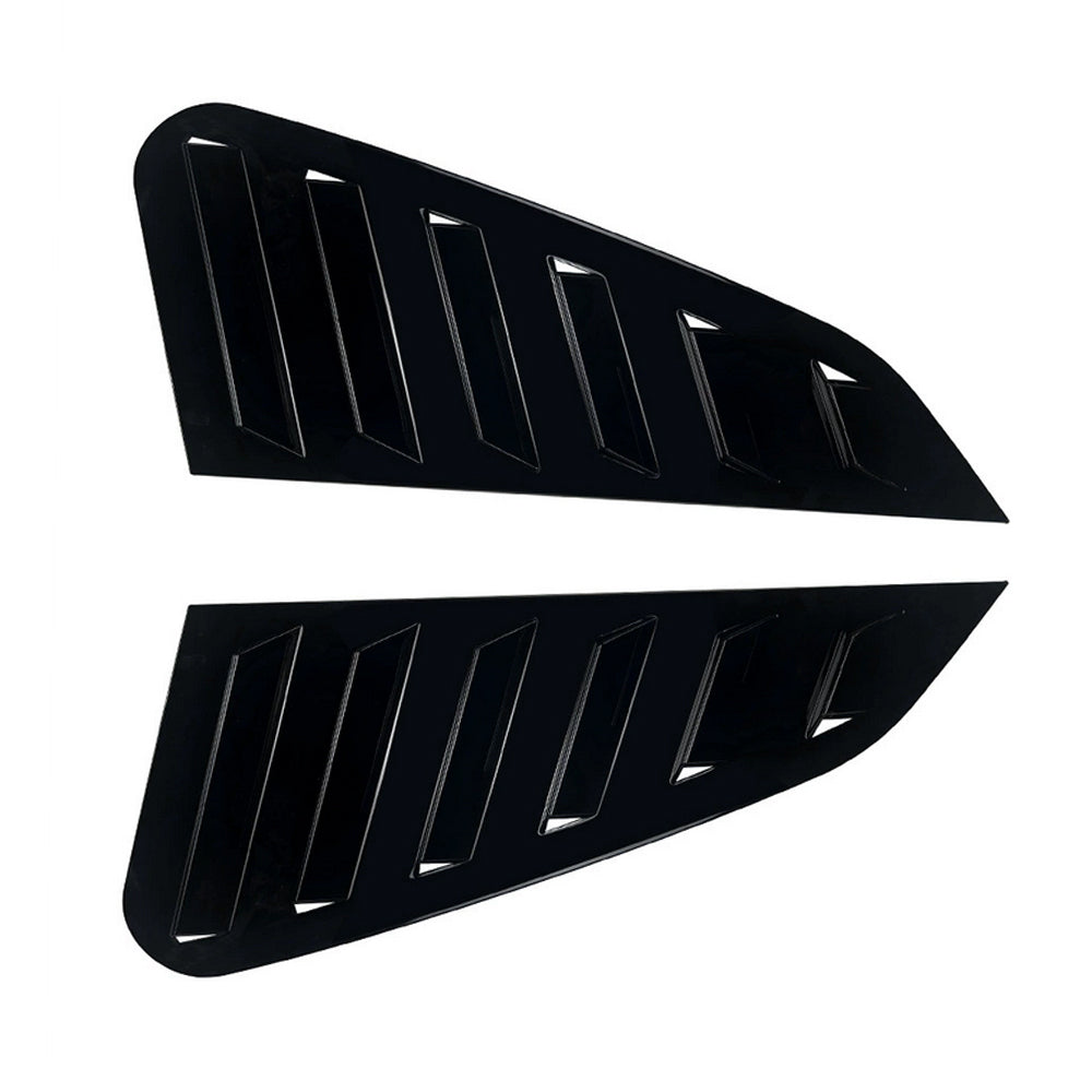 2x Gloss Black Rear Window Louvers Suitable for Subaru Impreza WRX