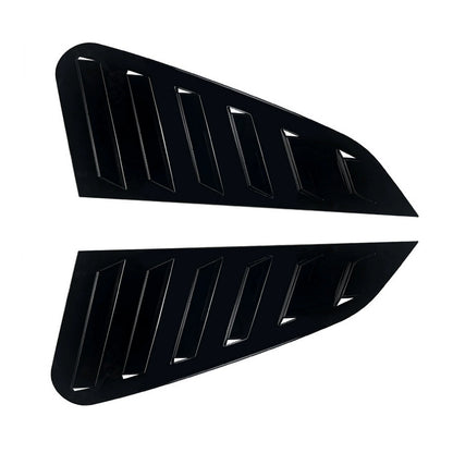 2x Gloss Black Rear Window Louvers Suitable for Subaru Impreza WRX