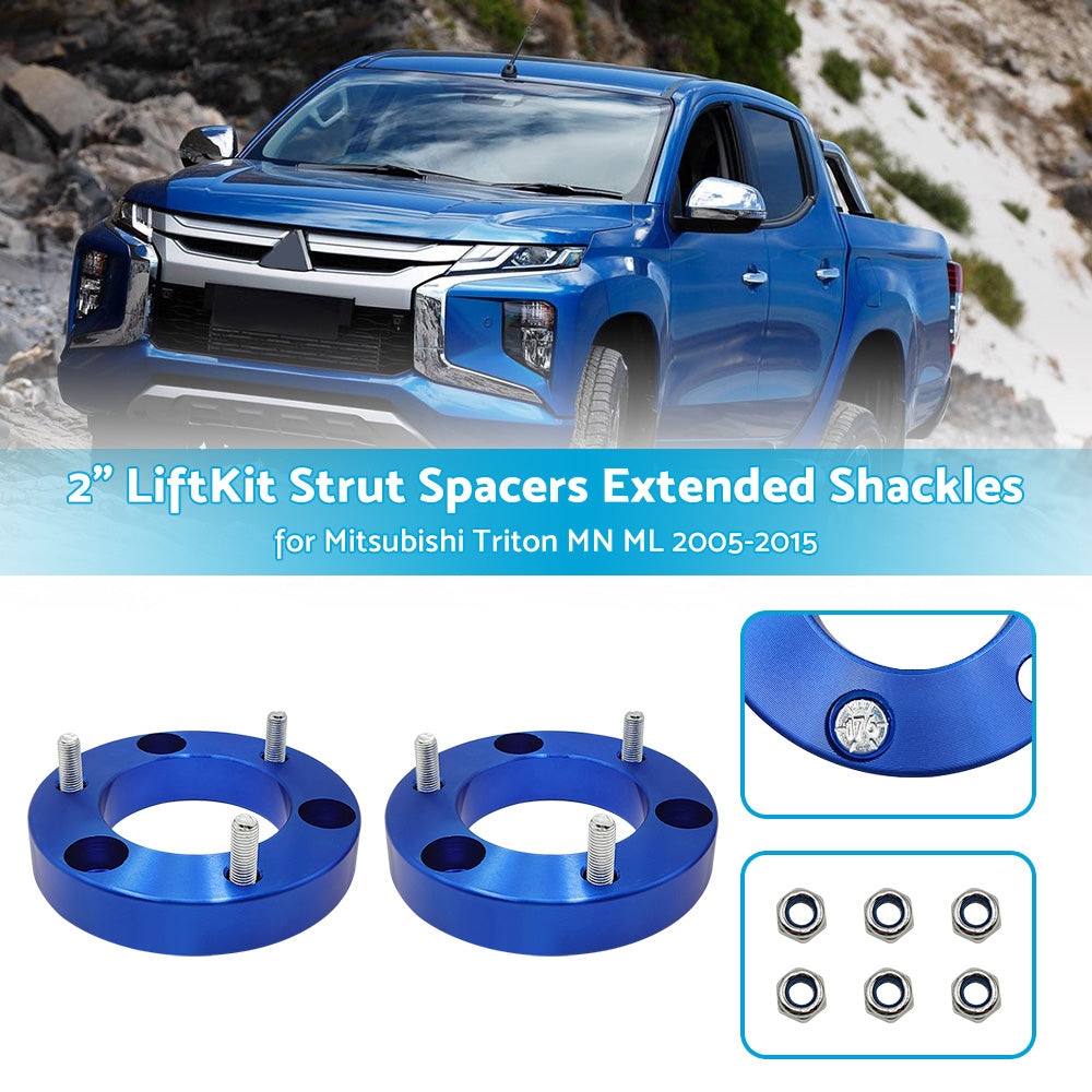 25mm Front Coil Spacer Kit Suitable For Mitsubishi Triton MN ML MQ 2005-ON.