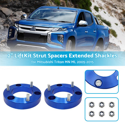 25mm Front Coil Spacer Kit Suitable For Mitsubishi Triton MN ML MQ 2005-ON.