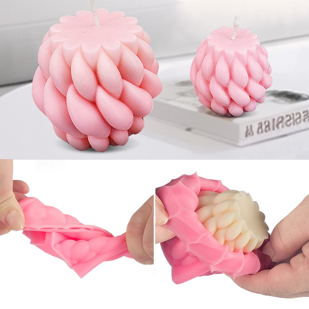 2PCS Candle Mold 3D Silicone Resin Candle Mould Epoxy Casting Mould DIY Craft.