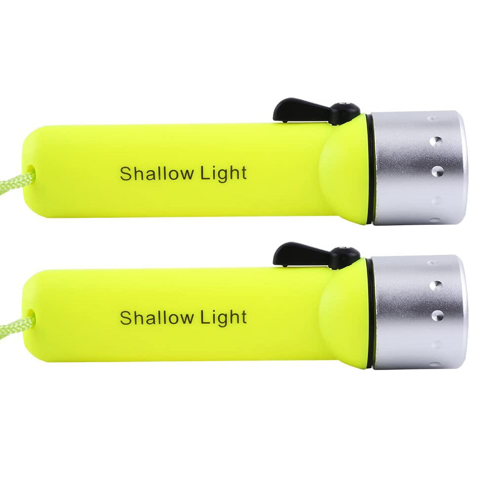 2x Waterproof Bright LED Scuba Diving Underwater Flashlight Torch Light Suitable