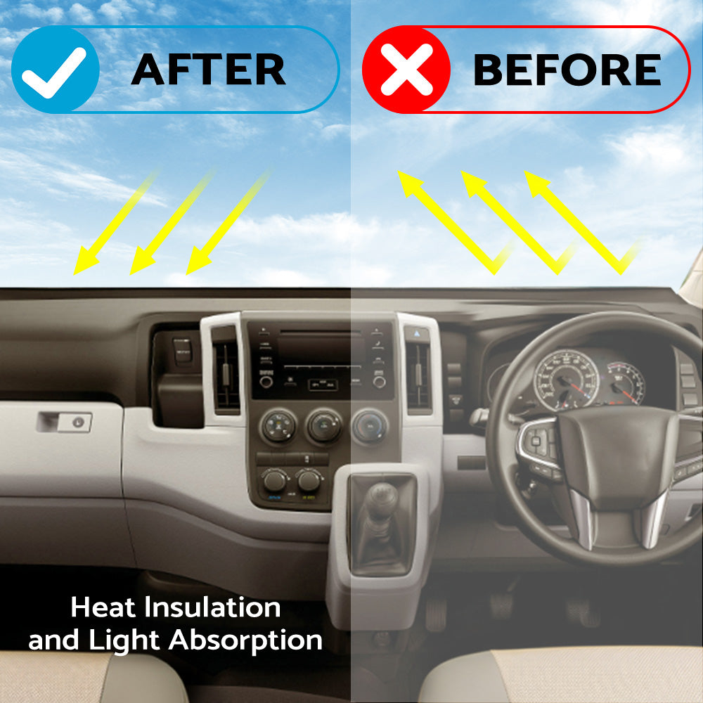 Dash Mat Suitable For Toyota Hiace 200 Series SLWB 2005-2019 Dashboard Cover.