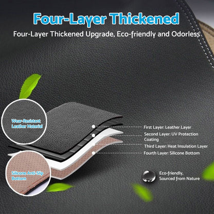 Dash Mat Microfiber Leather Black Suitable For Toyota Prado 150 Series 2009-2024