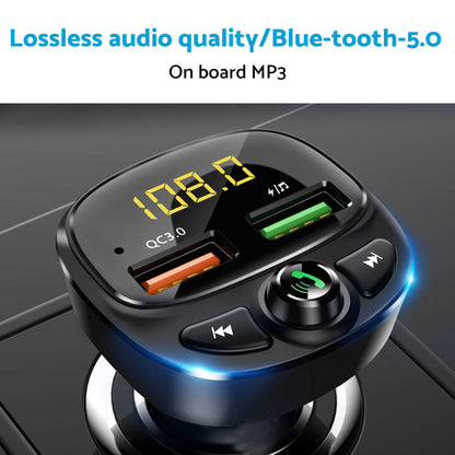 Car Phone Charger FM Transmitter Suitable for iPhone Samsung