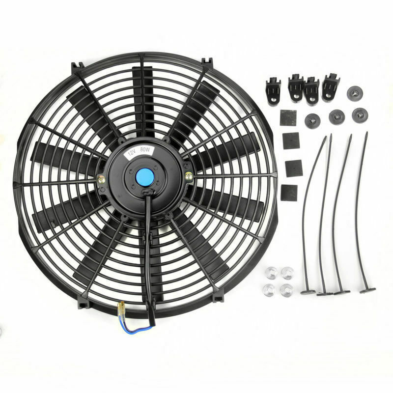 14 Inch 12V 90W Radiator Electric Cooling Thermo Fan With Mounting Kit Suitable For Universal