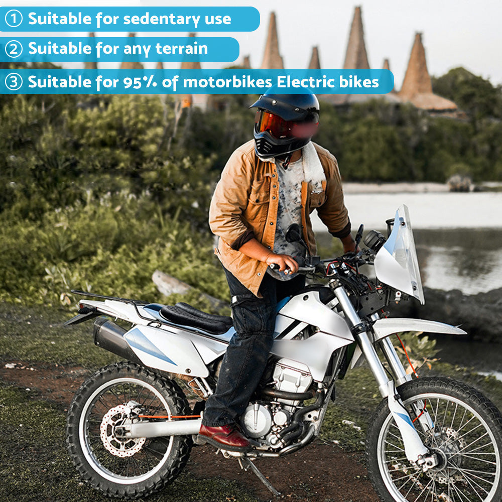 Foldable Passenger Motorcycle Gel Rear Seat Cushion with 3D Honeycomb Structure