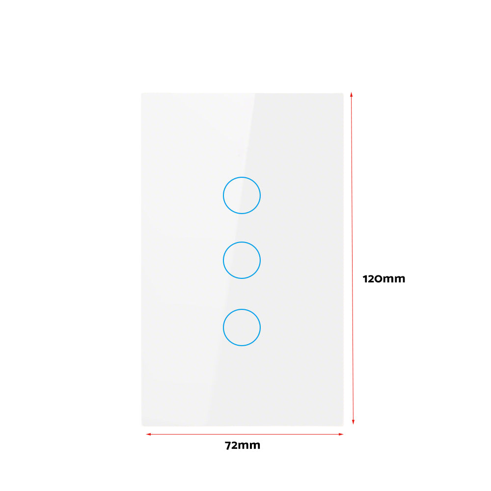 1Piece 1/2/3 Gang Touch Wall Light Switch Suitable for Home Office Hotel