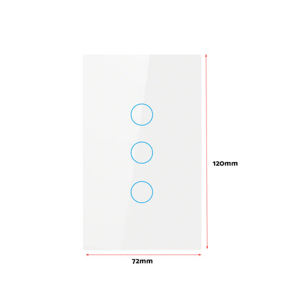 1Piece 1/2/3 Gang Touch Wall Light Switch Suitable for Home Office Hotel