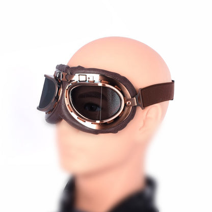Vintage Pilot Motorcycle Racing Goggles Suitable for ATV UTV Dirt Bike