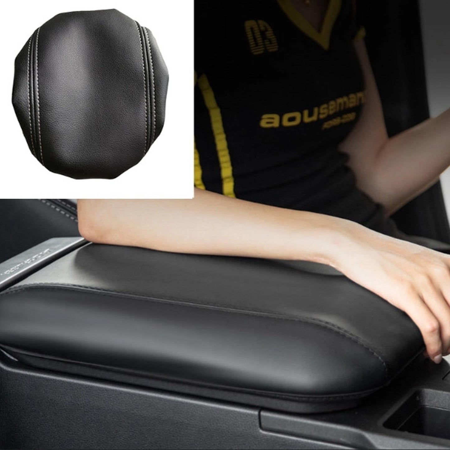 Leather Center Armrest Cover Trim Suitable for Toyota Prado LC250