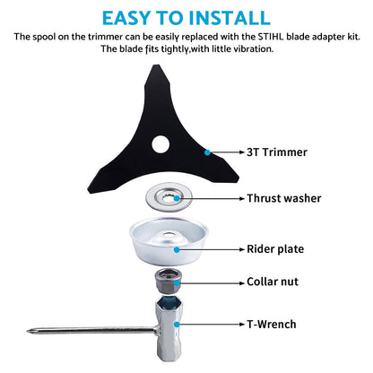 Suitable For Stihl Lawnmower Blade Adapter Kit String Trimmer Brush Cutter Part.