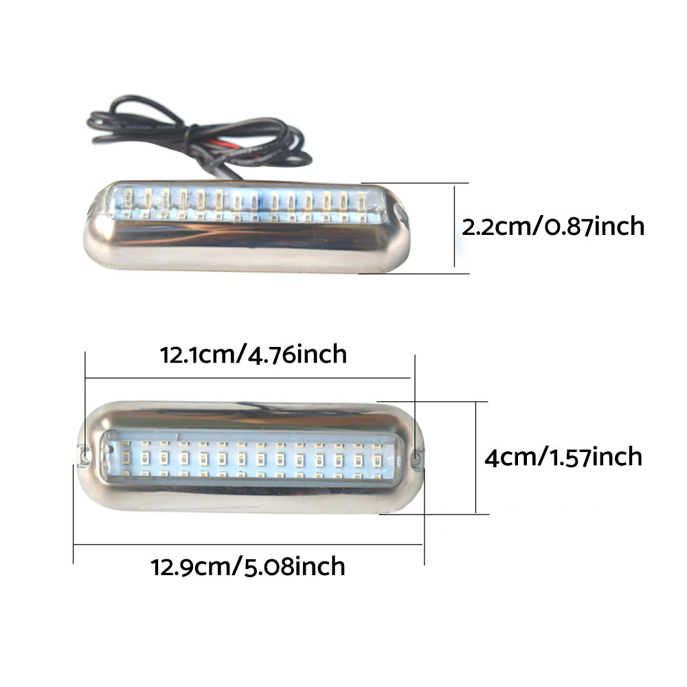 42LED Boat Light Underwater Marine Transom Lights 316 Stainless Steel Pontoon.