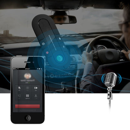 Bluetooth Handsfree Speaker MP3 Player With Sun Visor Clip & Car Charger Suitable For Universal Cars