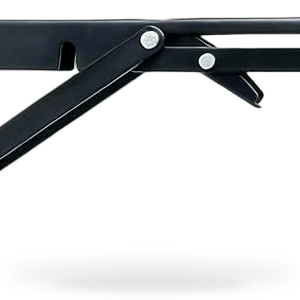 Folding-Shelf Brackets Triangle Hinge Wall Mounted Table Bench Heavy Duty-Shelf，Black，8 inches - XQ1